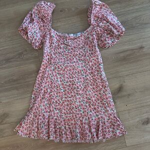 Petal & Pup Pink Floral Mini Dress